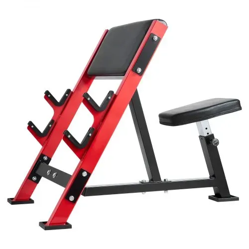 VEVOR Preacher Curl Bank Krafttrainingsbänke (Max. Belastung 300 kg), Fitnessgerät für das Heim-Fitnessstudio, isolierte Langhantelsstation Bizepsstation mit sitzendem Arm, verstellbare Hantelbank – Bild 10