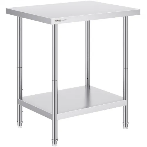 VEVOR Zubereitungstisch Edelstahl, Zubereitungstisch 610 x 762 x 864 mm, 318 kg Tragkraft, Arbeitstisch mit 3 einstellbaren Höhenstufen, gewerbliche Arbeitsstation für Küche, Restaurant, Hinterhof VEVOR Zubereitungstisch Edelstahl, Zubereitungstisch 610 x 762 x 864 mm, 318 kg Tragkraft, Arbeitstisch mit 3 einstellbaren Höhenstufen, gewerbliche Arbeitsstation für Küche, Restaurant, Hinterhof