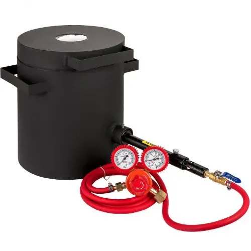 VEVOR Propan Schmelzofen 10 KG, Gas Metall Schmelzofen Propan Ton Grafit Tiegel, Edelmetall Schmiedeofen Propan-Regler 0-350 psi, Ofenboden 20 mm, Schmelzzeit 10 min, 2,54 cm Keramikfaser feuerfest – Bild 8