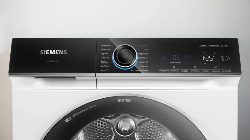 Siemens iQ700 WQ46B2D41 Wäschetrockner Freistehend Frontlader 9 kg Weiß – Bild 3
