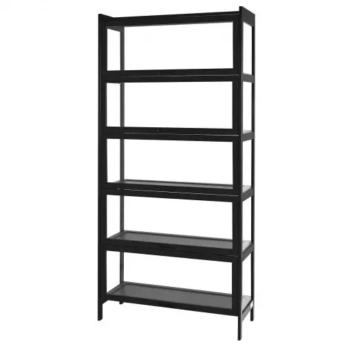 VEVOR Sammlervitrine Vitrinenschrank 5-stöckig, 172 cm hoch, Standvitrine mit natürlicher Holzrahmen (9,07 kg Tragkraft pro Schicht), Standregal Bücherregal für Büro Spielzimmer Wohnzimmer – Bild 9