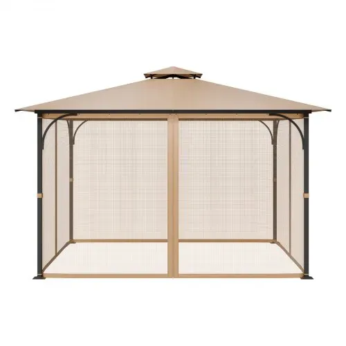 VEVOR Moskitonetz für Pavillon, Mückennetz passend für 304,8x365,8x213,4 cm große Pavillons, Insektennetz, 4-teiliger Seitenwand-Pavillonvorhang, mit Doppelreißverschluss (nur Netz) – Bild 10