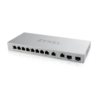 Zyxel Switch unmanaged Layer2 12 Port • 8x 1 GbE • 2x 2.5 GbE • 2x SFP+ • Desktop • Lüfterlos • XGS1010-12 V2 Zyxel Switch unmanaged Layer2 12 Port • 8x 1 GbE • 2x 2.5 GbE • 2x SFP+ • Desktop • Lüfterlos • XGS1010-12 V2