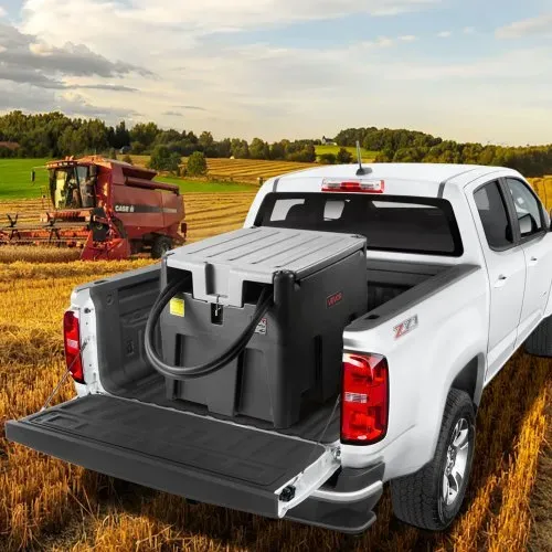 VEVOR Tragbarer Dieseltank, 220 L Fassungsvermögen & 48L/min Durchflussrate, Gaskraftstofftank mit 12 V Transferpumpe & 4 m Gummischlauch, PE-Diesel-Transfertanks für Kraftstofftransport, Schwarz – Bild 7