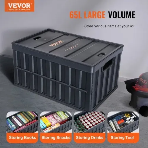 VEVOR 3er-Set 65L Profi Klappbox aus PP Transportbox mit Deckel Faltbarer Aufbewahrungsbox mit Handgriff Stapelbare Kisten Storage Box Faltboxen Stapelboxen für Aufbewahrung & Transport VEVOR 3er-Set 65L Profi Klappbox aus PP Transportbox mit Deckel Faltbarer Aufbewahrungsbox mit Handgriff Stapelbare Kisten Storage Box Faltboxen Stapelboxen für Aufbewahrung & Transport