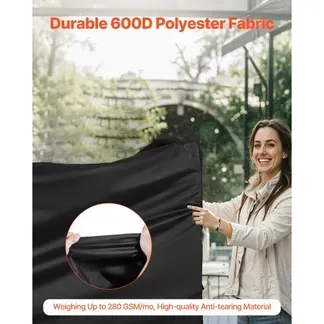 VEVOR Grillabdeckung Abdeckhaube Grillhaube (167,64 cm) für Außengrills, wasserdicht & wetterbeständig, strapazierfähiges 600D-Polyester, einfaches An- und Ausziehen, mit sicheren Schnallen, schwarz VEVOR Grillabdeckung Abdeckhaube Grillhaube (167,64 cm) für Außengrills, wasserdicht & wetterbeständig, strapazierfähiges 600D-Polyester, einfaches An- und Ausziehen, mit sicheren Schnallen, schwarz