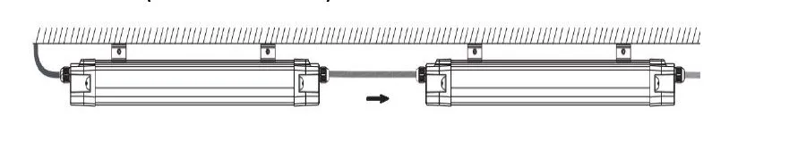 Synergy 21 LED Tri-proof Light 150cm tri-color milky link – Bild 4