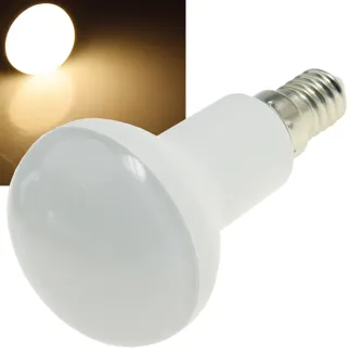 LED Reflektorstrahler R50 E14 521lm, 6W, 230V, 120°, 3000K warmweiß LED Reflektorstrahler R50 E14 521lm, 6W, 230V, 120°, 3000K warmweiß