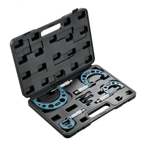 VEVOR Bügelmessschraube 4-tlg. Set, Mikrometer mit einer Messgenauigkeit von 0,0001/0,0002 Zoll, Messschraube für Metallbearbeitung & Maschinenbau mit Koffer, 0-1/1-2/2-3/3-4 Zoll – Bild 9