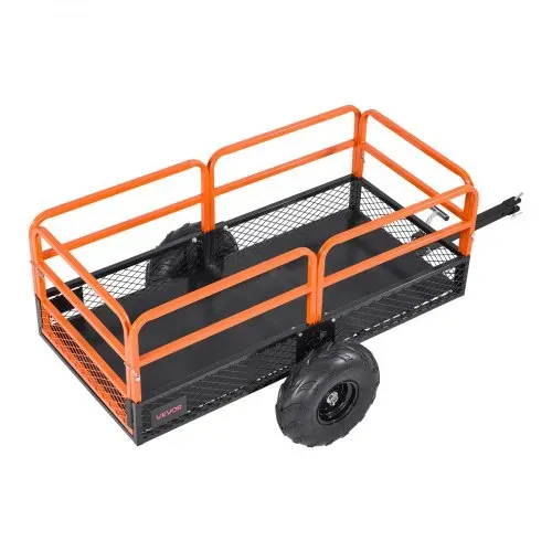 VEVOR Kippanhänger, 725,75 kg, ATV-UTV-Anhänger aus Stahl zum Hinterherziehen, Kipper mit abnehmbarer Rückwand, Gartenanhänger zum Hinterherziehen für Rasenmäher, Traktoren und Gartenabfälle – Bild 10