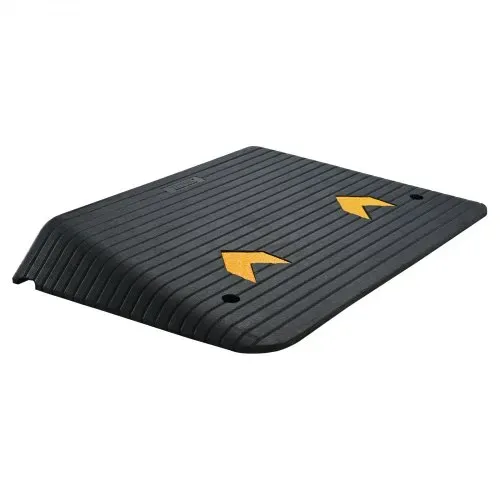 VEVOR Schwellenrampe Vollgummi Türschwellenrampe 15Tonnen Tragfähigkeit Bordsteinrampe mit Kanal 90,2x62x10,2cm Rollstuhlrampe Auffahrrampe Gummirampe Ideal für unebenen Boden Bordsteinkanten – Bild 9