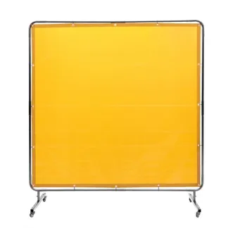 VEVOR Schweißvorhang 1,8 x 1,8 m Schweißschutzvorhang aus Flammhemmendem Vinyl Schweißschutzwand mit 4 Schwenkrädern und einem 6-stufigen UV-Schutz Schweißerdecke Schweißschutz Gelb VEVOR Schweißvorhang 1,8 x 1,8 m Schweißschutzvorhang aus Flammhemmendem Vinyl Schweißschutzwand mit 4 Schwenkrädern und einem 6-stufigen UV-Schutz Schweißerdecke Schweißschutz Gelb