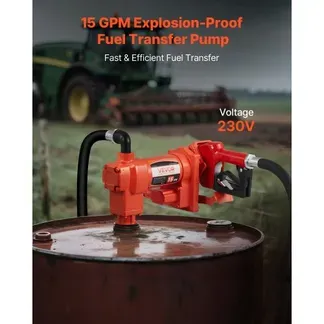 VEVOR Kraftstofftransferpumpe, 230V AC, elektrische Diesel-Transferpumpe, 57L /min, mit automatischer Abschaltung der Kraftstoffdüse, Förderschlauch, für Benzin, Kerosin, Biodiesel, Ethanol-Gemisch VEVOR Kraftstofftransferpumpe, 230V AC, elektrische Diesel-Transferpumpe, 57L /min, mit automatischer Abschaltung der Kraftstoffdüse, Förderschlauch, für Benzin, Kerosin, Biodiesel, Ethanol-Gemisch