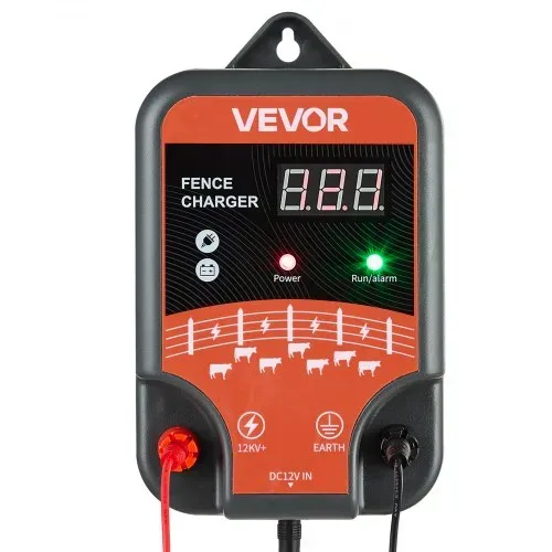 VEVOR Weidezaungerät, 12 kV 3 J, AC/DC Elektrozaungerät mit LED-Anzeige, Reichweite 3 km, leistungsstarkes Plug-in-Ladegerät, zum Schutz von Eindringen vor Wildtieren für Nutztiere & Geflügel – Bild 9