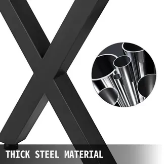 VEVOR Tischbeine 720 x 600 mm X-Frame, Tischgestell 28 x 24 Zoll Edelstahl Tischkufen Schwarz einfache Montage, Tischbeine Metall schwarz Tischzubehör für Esstisch Schreibtisch Couchtisch VEVOR Tischbeine 720 x 600 mm X-Frame, Tischgestell 28 x 24 Zoll Edelstahl Tischkufen Schwarz einfache Montage, Tischbeine Metall schwarz Tischzubehör für Esstisch Schreibtisch Couchtisch
