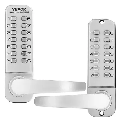 VEVOR mechanisches schlüsselloses Türschloss mit doppelseitiger Tastatur (14 Tasten), schlüsselloses Türschloss aus Edelstahl, eingebautes Codeschloss für Haus Büro Außenzaun Garage – Bild 9