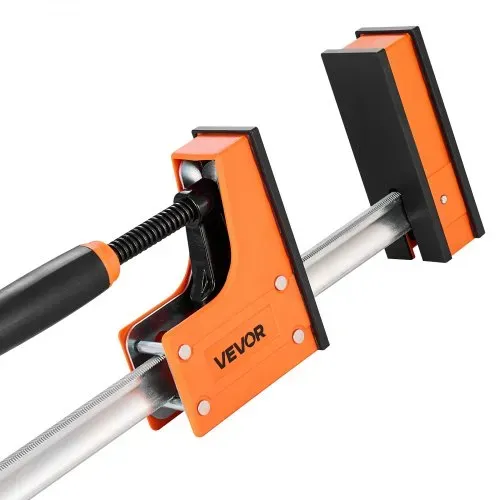 VEVOR Stangenklemmen für Holzbearbeitung 2 Stk. 60,96 cm Öffnung, Parallelklemmen-Set, F-Klemme mit 680 kg Belastungsgrenze, 98,4 mm Tiefe, Kunststoff & Karbonstahl, Metallbearbeitung Orange – Bild 9