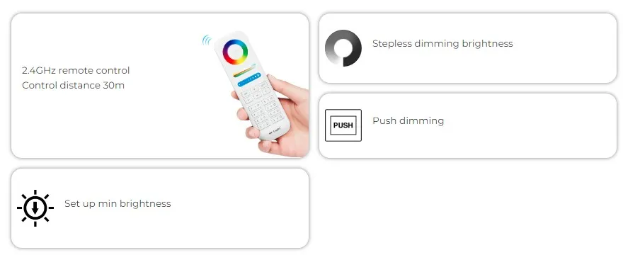 MiBoxer TRI-C1ZR LED Dimmer Controller AC TRIAC Zigbee 3.0+2,4G+Push MiBoxer TRI-C1ZR LED Dimmer Controller AC TRIAC Zigbee 3.0+2,4G+Push