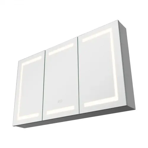 VEVOR beleuchteter Medizinschrank mit Spiegel (100 x 60 cm), 3-farbig dimmbarer LED-Badezimmerschrank mit Spiegel aus gehärtetem Glas, Memory-Funktion/2 verstellbare Regale/Steckdosen und USBs – Bild 10