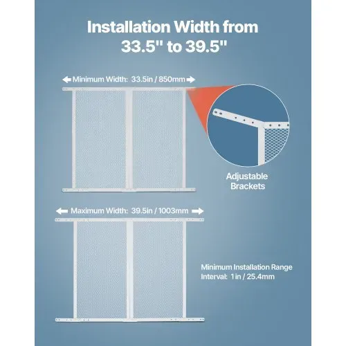 VEVOR Fliegengitter für Wohnmobil-Türen (800 x 723,9 mm) Türgitter, verstärktes & atmungsaktives Schutznetz aus Aluminiumlegierung für Haustieren weiß – Bild 4