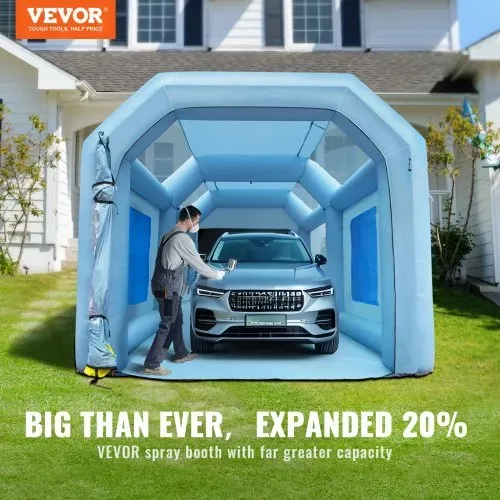 VEVOR Tragbares Aufblasbares Farbzelt für Sprühmalerei 480 + 750 W, 5 x 2,2 x 2,1 m Sprühschutz Farbkabine für DIY-Projekte, Hobby-Farbautomaten-Werkzeug, Blau 210D Oxford-Gewebe Auto Lackierkabine VEVOR Tragbares Aufblasbares Farbzelt für Sprühmalerei 480 + 750 W, 5 x 2,2 x 2,1 m Sprühschutz Farbkabine für DIY-Projekte, Hobby-Farbautomaten-Werkzeug, Blau 210D Oxford-Gewebe Auto Lackierkabine