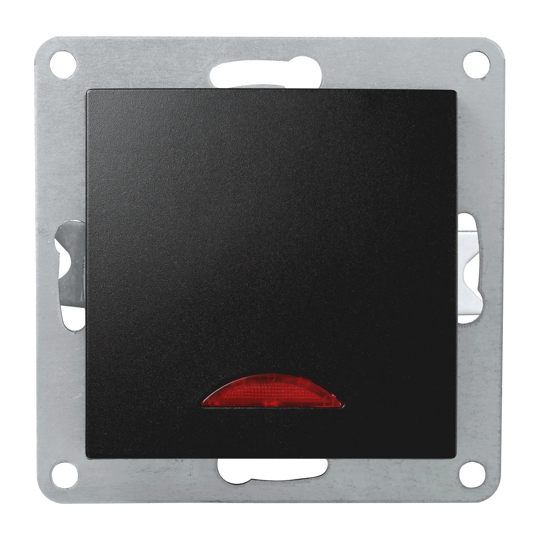 Schalter McPower “Flair“, 250V~/10A, UP, matt schwarz mit Kontroll-Leuchte Schalter McPower “Flair“, 250V~/10A, UP, matt schwarz mit Kontroll-Leuchte