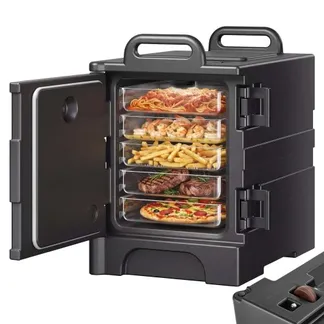 VEVOR Isolierter Speisenbehälterträger Warmhaltebox für Gastronomie 75 L, Speisenbehälter mit Doppelschnallen & Griffen, Speisenbehälterträger Lebensmitteltransportbox Restaurant Kantine schwarz VEVOR Isolierter Speisenbehälterträger Warmhaltebox für Gastronomie 75 L, Speisenbehälter mit Doppelschnallen & Griffen, Speisenbehälterträger Lebensmitteltransportbox Restaurant Kantine schwarz