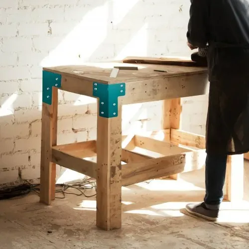 VEVOR Schaukelverbinder, 4 mm dicker Stahl-Schaukelwinkel, 8-teiliges Eckverbinder-Set, rechtwinklige Werkstatttisch-Eckhalterungen, Gelenkverschluss für Schreibtischkante, Familien-Heimwerker – Bild 7