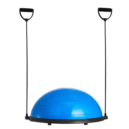 VEVOR Halb-Gymnastikball-Trainer, 584 mm Balance Ball Trainer, 300 kg Tragkraft Stabilitätsball, Yoga-Ball mit Widerstandsbändern und Fußpumpe, Kraft-Fitnessball für das Heim-Fitnessstudio, Blau – Bild 10