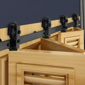 VEVOR Schiebetürsystem faltbare Schiebetüren, 152,4 cm Laufschiene Schiebetürbeschlag, geeignet für vier 35,6 cm große Schrank-, Speisekammer- & Wäschetüren (nicht im Lieferumfang enthalten) VEVOR Schiebetürsystem faltbare Schiebetüren, 152,4 cm Laufschiene Schiebetürbeschlag, geeignet für vier 35,6 cm große Schrank-, Speisekammer- & Wäschetüren (nicht im Lieferumfang enthalten)