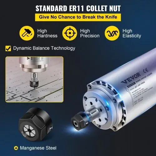 VEVOR Luftgekühlter Hochgeschwindigkeitsspindelmotor 0,8 kW Gravieren Fräsen – Bild 2