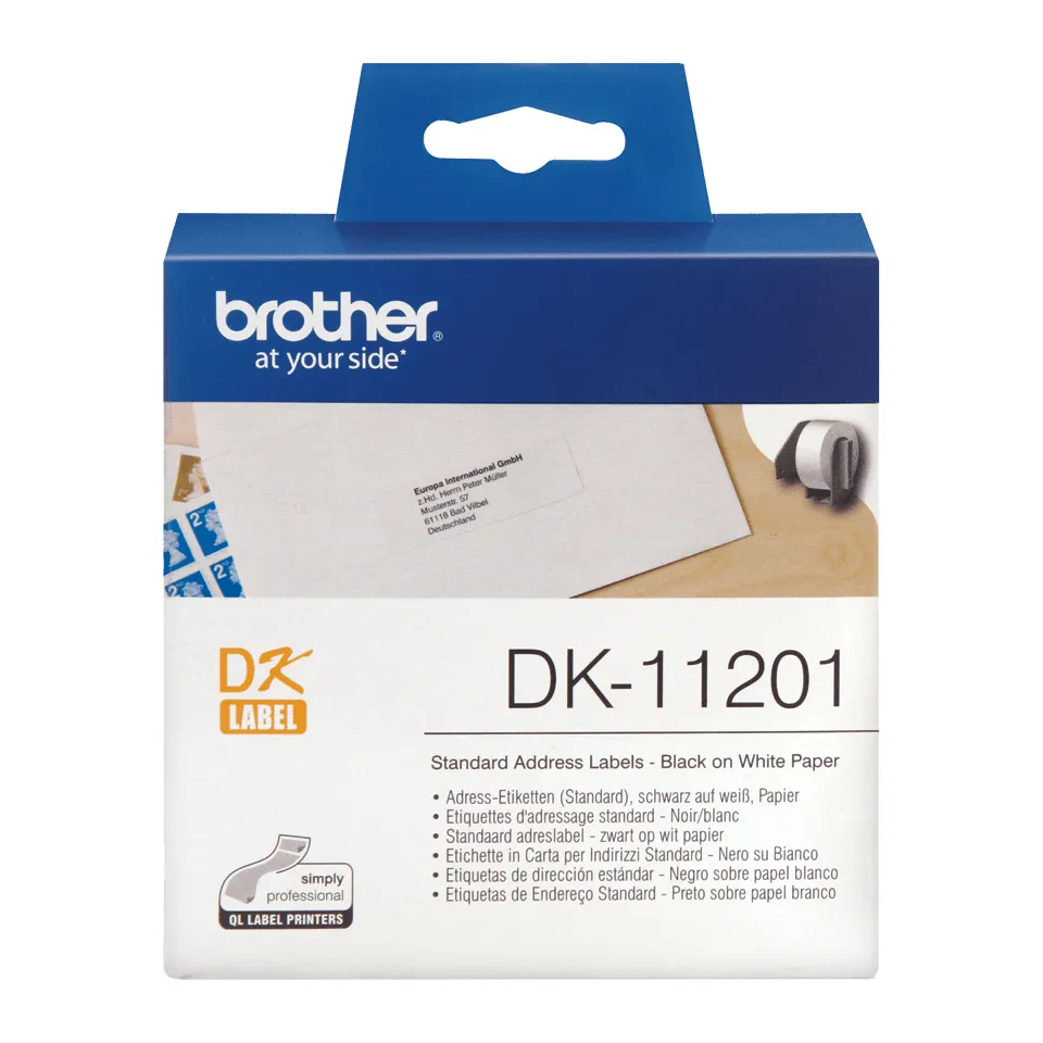 Brother DK-11201 Etiketten erstellendes Band Schwarz auf weiss – Bild 2