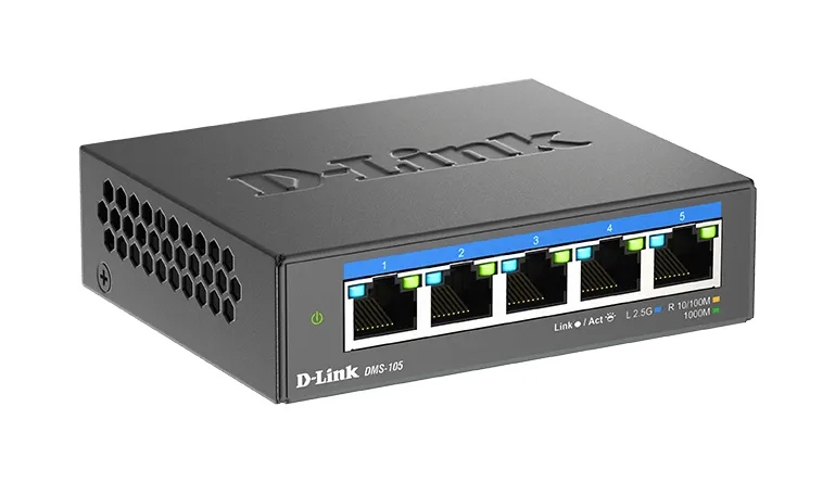 D-Link 5-Port 2.5G Multi-Gigabit Desktop Switch D-Link 5-Port 2.5G Multi-Gigabit Desktop Switch