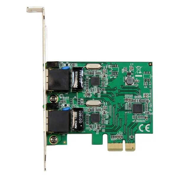 StarTech.com 2 Port Low Profile PCI Express Gigabit Ethernet Netzwerkkarte - PCIe Server Adapter – Bild 2