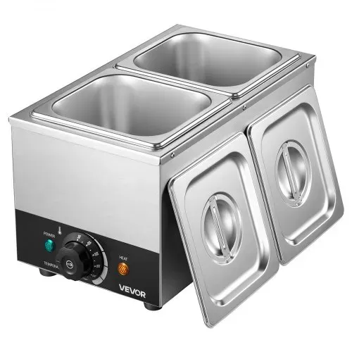 VEVOR Schokoladenschmelzmaschine 2 Abnehmbare Behälter Edelstahl 800 W, für Bäckereien, Konditoreien und Restaurants, mit Temperaturregelung 30–85 ℃, Trockenlaufschutz, Schokoladentempiermaschine – Bild 10