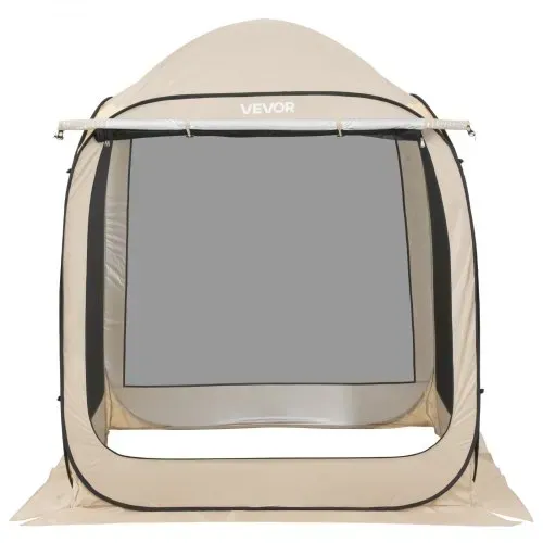 VEVOR Campingzelt, 182,88x182,88x219,4 cm, Pop-up-Zelt mit ausziehbarer Markise, tragbares Partyzelt für 4-6 Personen, inkl. Tragetasche & Seitenwänden, für Terrasse & Outdoor-Aktivitäten, Beige – Bild 9