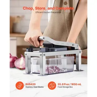 VEVOR Gemüseschneider, Mandolinenschneider, All-in-1-Multischneider mit 9 Klingen, Käsereibe, Zwiebel- & Kartoffelwürfelschneider mit Behälter, Salatspiralschneider, Küchenhelfer & -utensilien VEVOR Gemüseschneider, Mandolinenschneider, All-in-1-Multischneider mit 9 Klingen, Käsereibe, Zwiebel- & Kartoffelwürfelschneider mit Behälter, Salatspiralschneider, Küchenhelfer & -utensilien