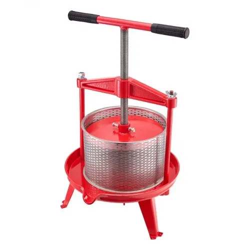 VEVOR Obstweinpresse Obstmühle Apfelmühle (9 L), Edelstahlkorb mit dreieckiger Struktur, manueller Entsafter, manuelles Mahlwerk, Apfelweinpresse Traubenpresse mit T-Griff für Küche Zuhause – Bild 9