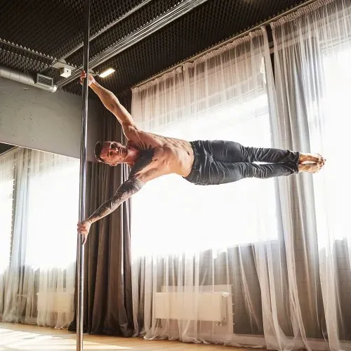 VEVOR Professionelle Tanzstange, Pole Dance Tragbare Tanzstange Profi ca. 222,6-282,4 cm Höhenverstellbare Abnehmbare Fitnessstange Spinning Fitness Silber, Tanzstange Fitnessstudios, Club, Party – Bild 7