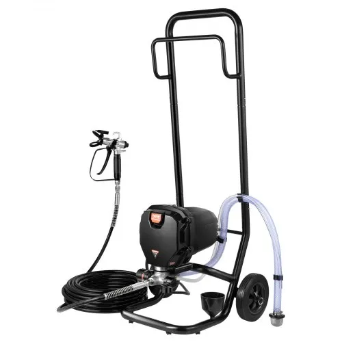 VEVOR Rollbares Airless-Farbspritzgerät, 750 W, 3000 psi, Hocheffizientes Elektrisches Spritzgerät, Farbspritzgeräte Spritzlackiermaschine Hochdruck-Airless-Farbsprühsystem mit 15 m Schlauchlänge VEVOR Rollbares Airless-Farbspritzgerät, 750 W, 3000 psi, Hocheffizientes Elektrisches Spritzgerät, Farbspritzgeräte Spritzlackiermaschine Hochdruck-Airless-Farbsprühsystem mit 15 m Schlauchlänge