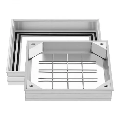 VEVOR Schachtabdeckung mit Rahmen 30 x 30 cm, Unsichtbarer Schachtdeckel Auspflasterbarer Klärgrubendeckel aus Aluminiumlegierung für Integrierten Abflusskanal auf Gehwegen in Gärten auf Terrasse VEVOR Schachtabdeckung mit Rahmen 30 x 30 cm, Unsichtbarer Schachtdeckel Auspflasterbarer Klärgrubendeckel aus Aluminiumlegierung für Integrierten Abflusskanal auf Gehwegen in Gärten auf Terrasse