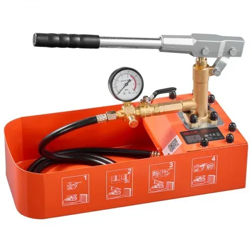 VEVOR Hydraulische Abdrückpumpe Druckprüfpumpe 7,57 L 0-50 bar Einzelventil, Handdruckpumpe mit Manometer und Tank, für Rohrleitungen, Wasserleitungen, Heizungen, Druck- und Leckprüfung – Bild 10