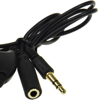 Kopfhörer-Verlängerungskabel 1m mit Lautstärke-Regler Kopfhörer-Verlängerungskabel 1m mit Lautstärke-Regler