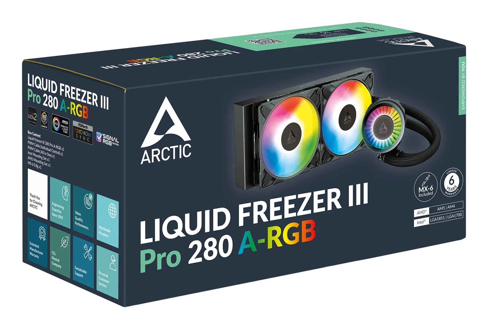ARCTIC Liquid Freezer III Pro 280 A-RGB - Multikompatibler All-in-One CPU-Wasserkühler mit A-RGB – Bild 6