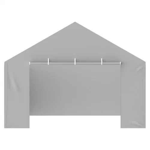 VEVOR Carport-Garagenzelt Seitenwand 606 x 398 x 308 cm, Garagenzelt-Unterstandplane, strapazierfähig, wasserdicht und UV-geschützt, grau (Oberteil und Rahmen nicht im Lieferumfang enthalten) – Bild 10
