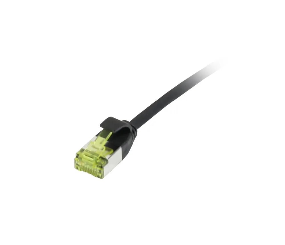 Patchkabel RJ45, CAT6A 500Mhz, 0.15m, schwarz, U/FTP, slimline rund d=3,8mm, TPE/LSZH(Superflex), AWG32, mit CAT7 Rohkabel, Synergy 21 Patchkabel RJ45, CAT6A 500Mhz, 0.15m, schwarz, U/FTP, slimline rund d=3,8mm, TPE/LSZH(Superflex), AWG32, mit CAT7 Rohkabel, Synergy 21