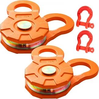 VEVOR Snatch Block, 11T/11,3 kg Arbeitslastbegrenzung, robuste Seilwinde Riemenscheibe für 14 mm synthetisches Seil oder weiche Bügel, Off-Road Recovery Zubehör für Traktor, LKW, ATV & UTV, 2 Packunge VEVOR Snatch Block, 11T/11,3 kg Arbeitslastbegrenzung, robuste Seilwinde Riemenscheibe für 14 mm synthetisches Seil oder weiche Bügel, Off-Road Recovery Zubehör für Traktor, LKW, ATV & UTV, 2 Packunge