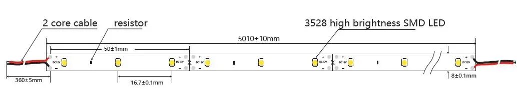 Synergy 21 LED Flex Strip 2835 - 60 gelb DC12V 24W IP20 – Bild 3
