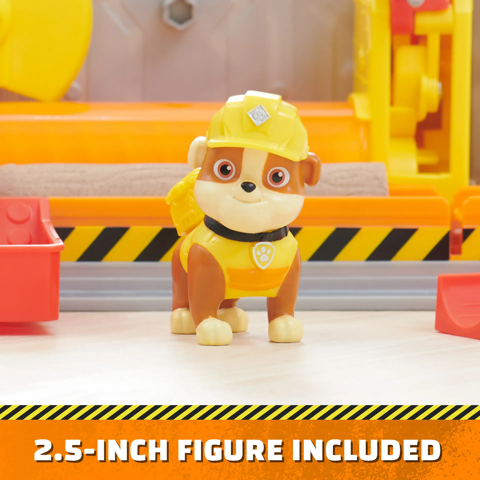 Rubble & Crew - Werkstatt Spielset mit 2 Werkzeug-Aufsätzen, 1 Rubble Hundefigur, 85g Kinetic Sand Build-it Sand und 1 Sandform – Bild 6
