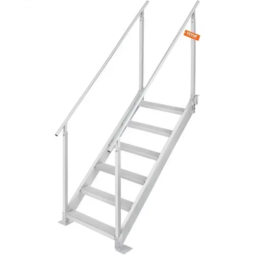 VEVOR 6-stufige Badeleiter mit zwei Handläufen Bootsleiter 800x1850x2092mm Poolleiter aus Aluminiumlegierung Treppenleiter 250kg Tragfähigkeit 10cm Pedale Ideal für Häfen Boot Schwimmbäder VEVOR 6-stufige Badeleiter mit zwei Handläufen Bootsleiter 800x1850x2092mm Poolleiter aus Aluminiumlegierung Treppenleiter 250kg Tragfähigkeit 10cm Pedale Ideal für Häfen Boot Schwimmbäder